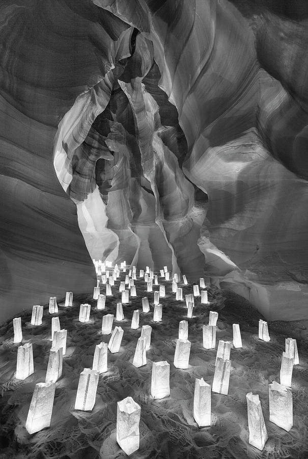 Black And White Photograph - Candle Canyon II by Moises Levy
