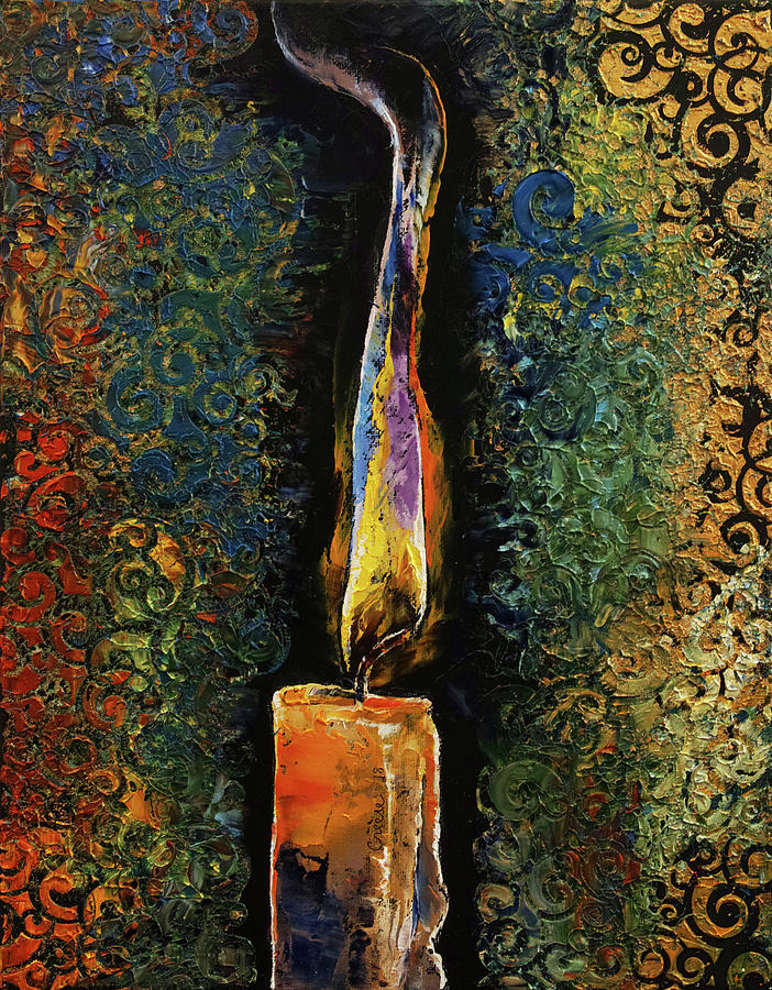 Candle Flame Painting by Michael Creese