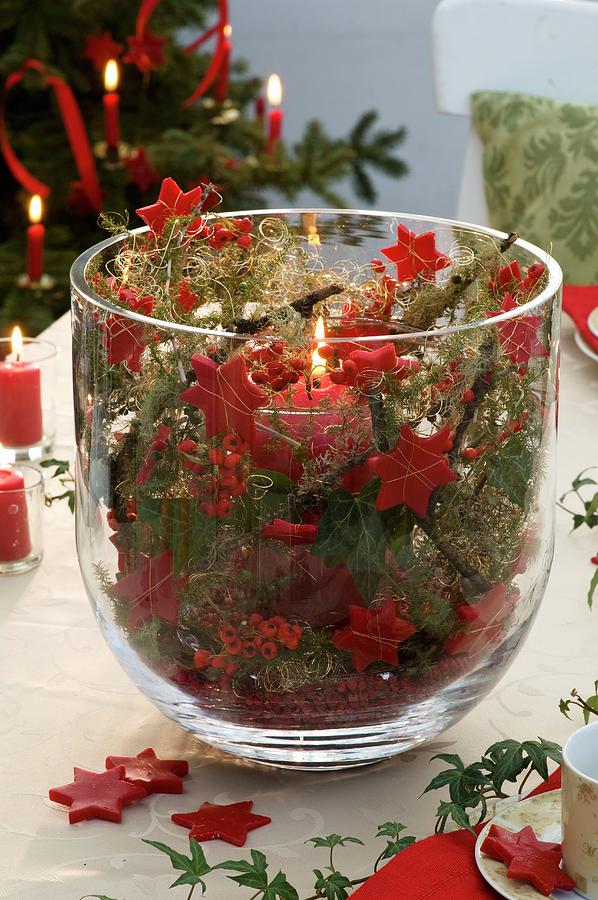 Candle In Glass christmas Photograph by Friedrich Strauss