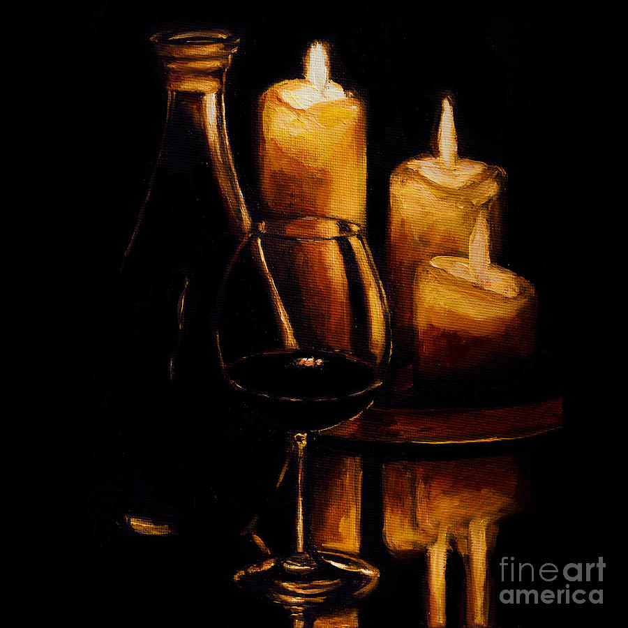 Candle light vine  Painting by Gull G