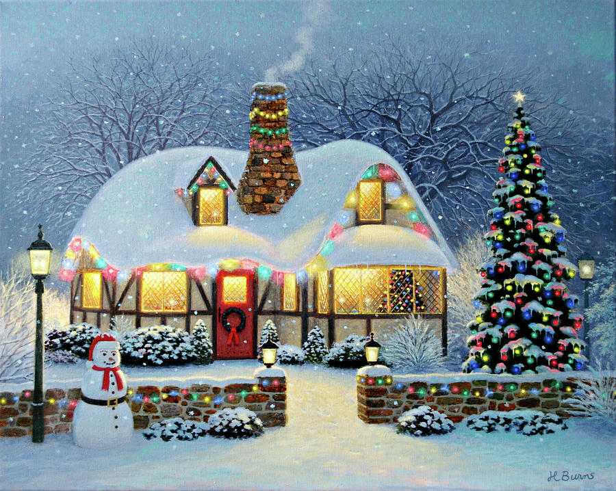 Candlelight Christmas Painting by Heather Burns - Fine Art America