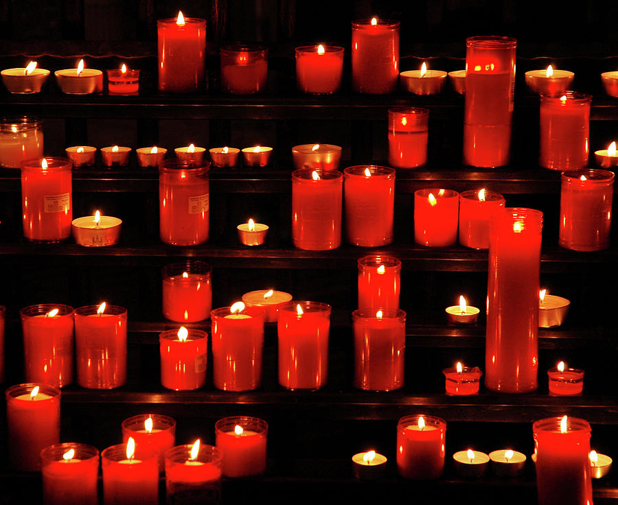 Candles In The Cathedral Photograph by Carolyn Eaton
