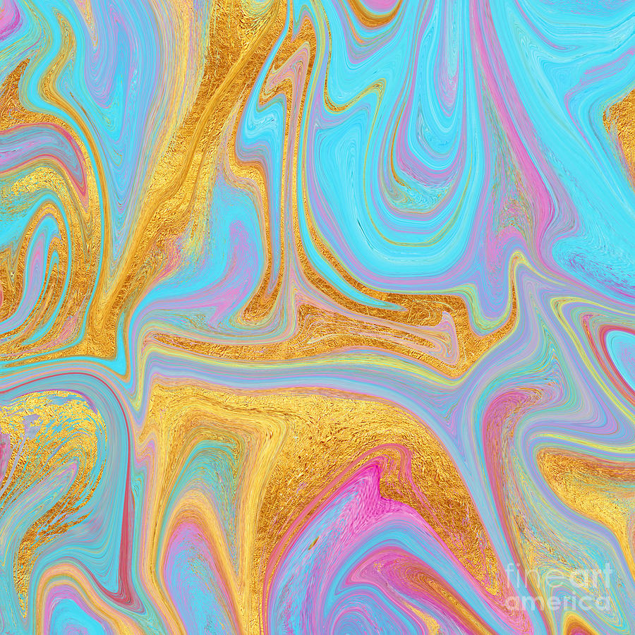 Vibrant Colors Painting - Candy Addict Vibrant Marble Abstract Art by Tina Lavoie
