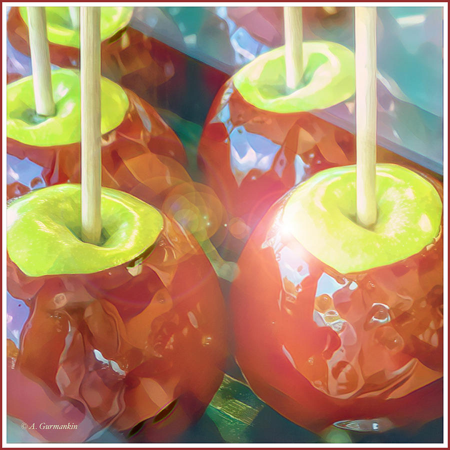 Candy Apples in Confectioner Case Digital Art by A Macarthur Gurmankin