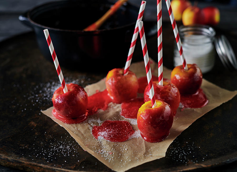 Candy Apples On Baking Paper Photograph by Stefan Schulte-ladbeck