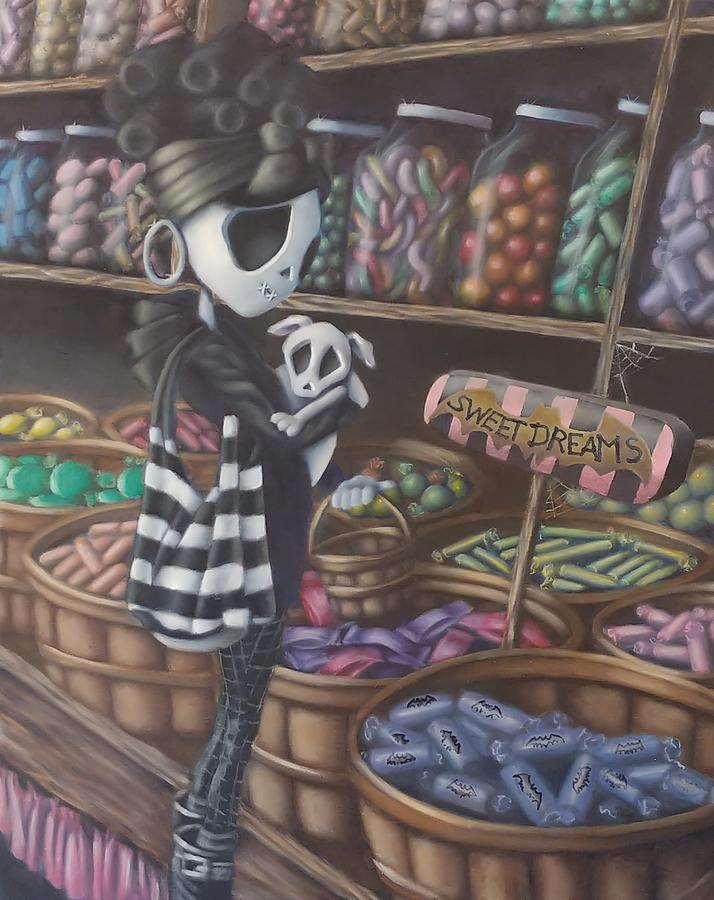 Halloween Painting - Candy at the coast by Lori Keilwitz