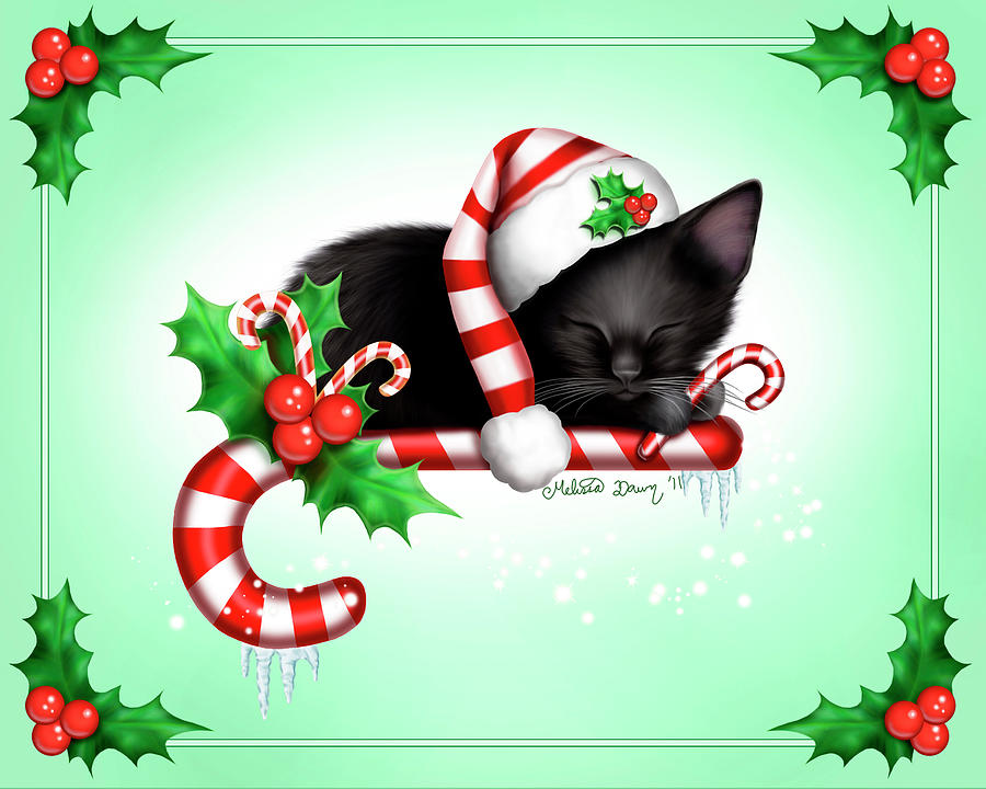 Christmas Digital Art - Candy Cane Christmas by Melissa Dawn