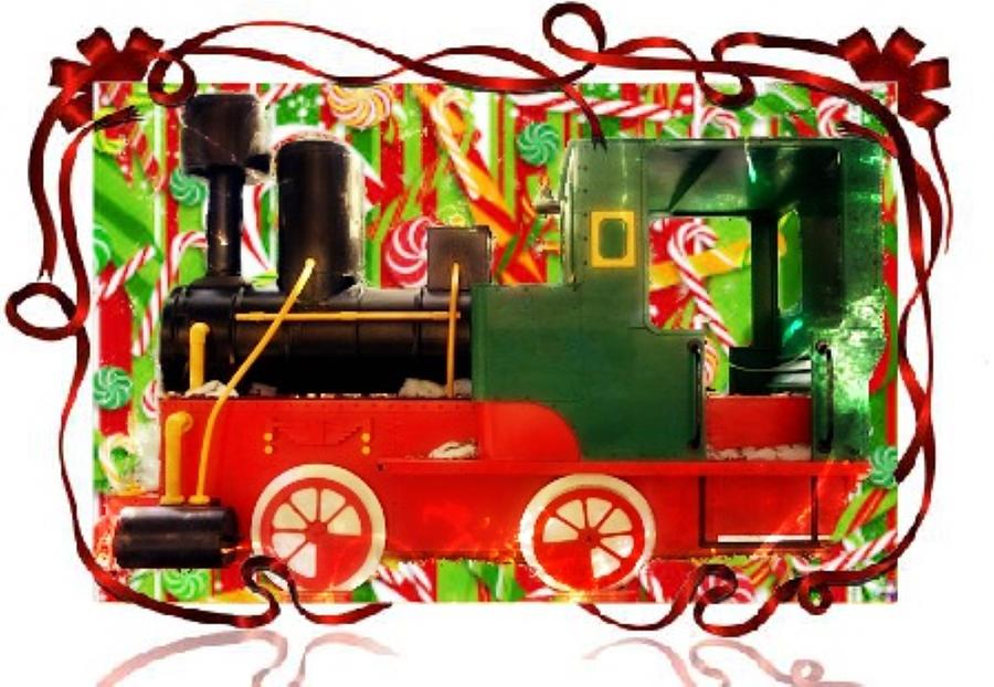 Candy Cane Train Digital Art by Ellen Cannon - Pixels