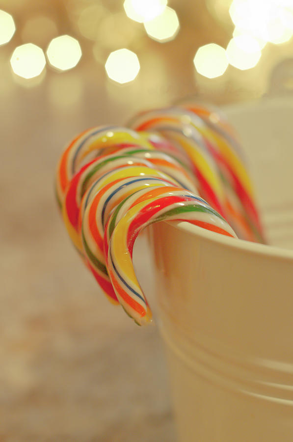 Candy Canes And Bokeh Photograph by Straublund Photography