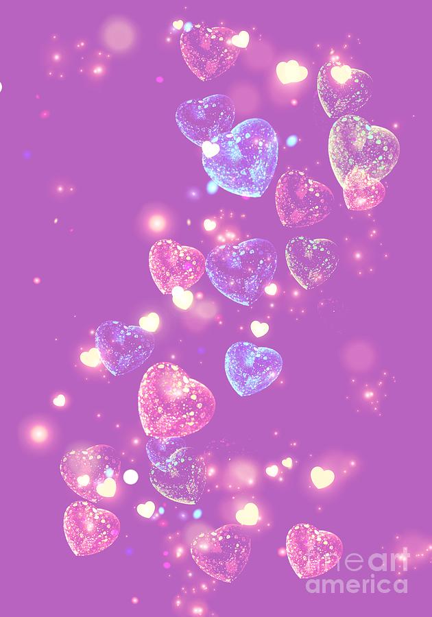 Candy Hearts Digital Art by Rachel Hannah