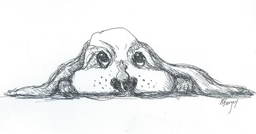 Canine Rodent Love Drawing by Roger Swezey