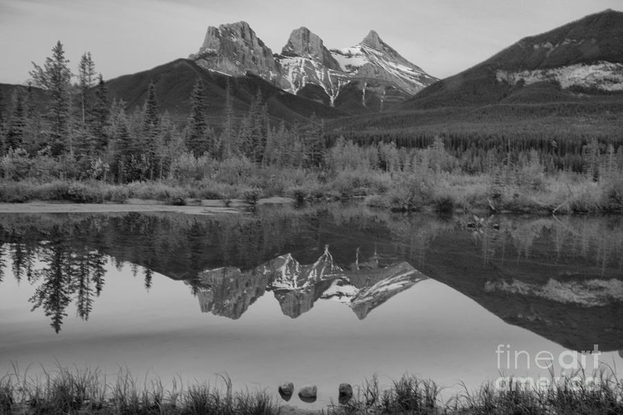 Canmore Brilliant Sunrise Black And White Photograph by Adam Jewell