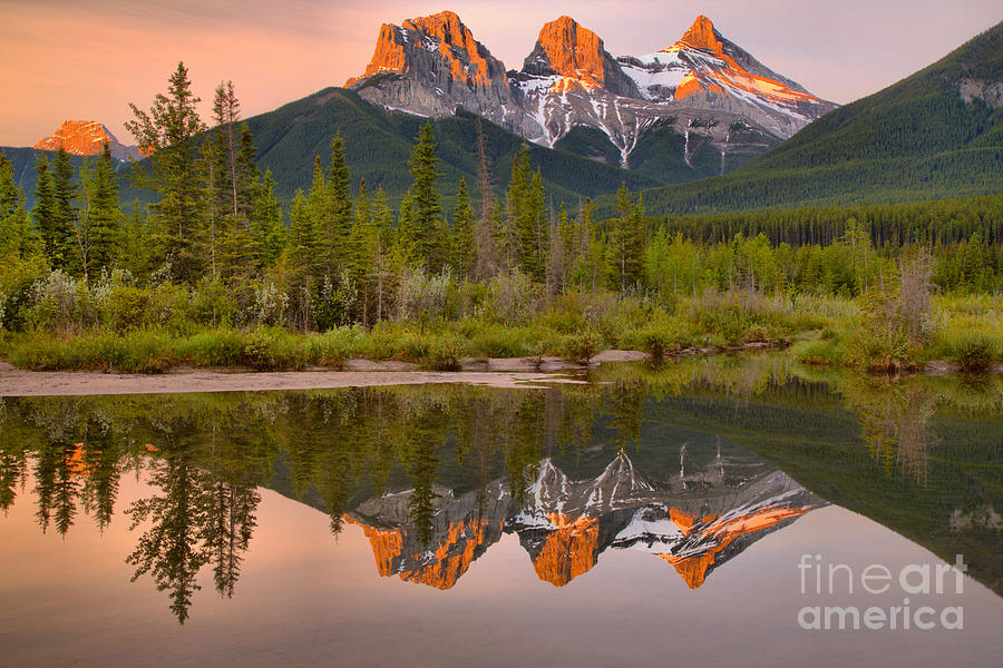 Canmore Orange Skies And Peaks Photograph by Adam Jewell