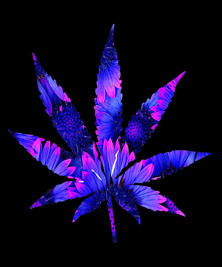 Pot Digital Art - Cannabis Rainbow Design 106 by Lin Watchorn