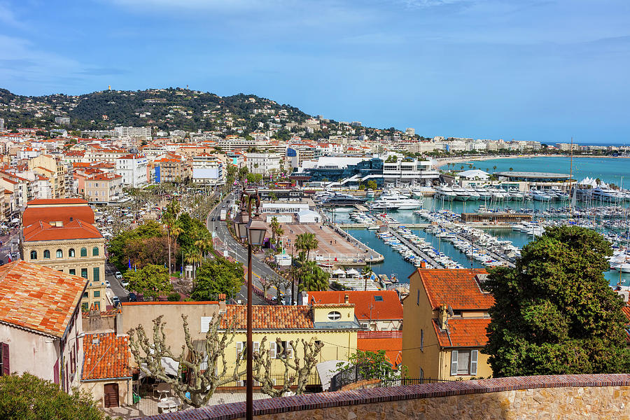 Cannes City Cityscape With Yacht Port Photograph by Artur Bogacki