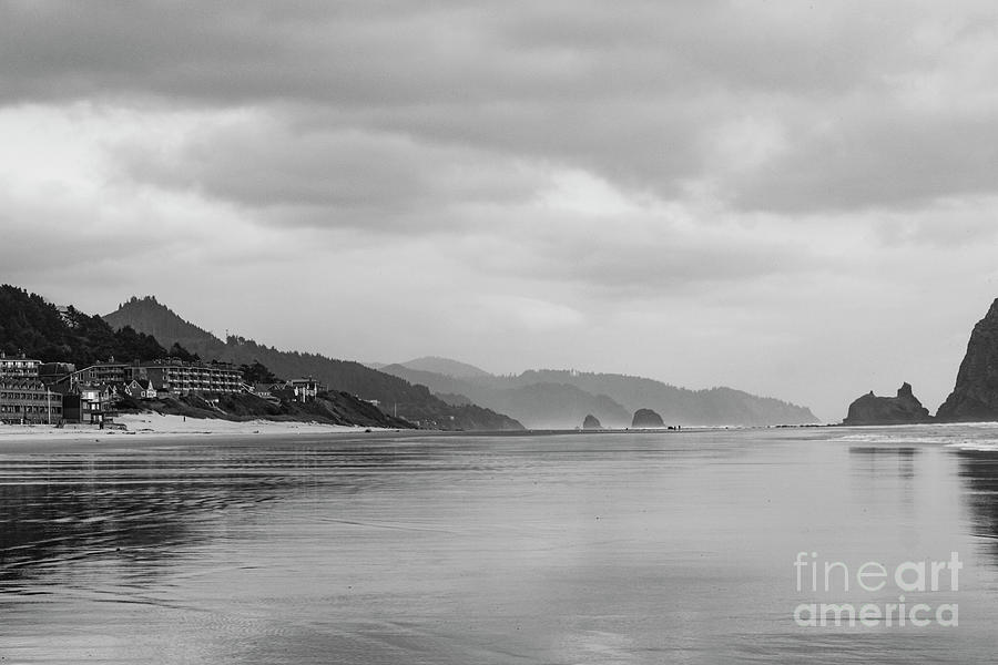Black And White Photograph - Cannon Beach vista by David Bearden