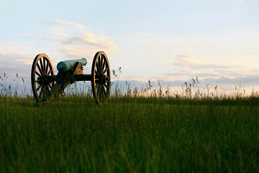 Cannon On A Former Battlefield At Sundown, Manassas, Virginia, Usa Photograph by Elan Fleisher