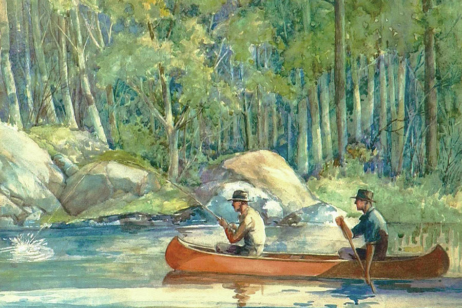 Canoe Catch Painting by William Hamilton Hope