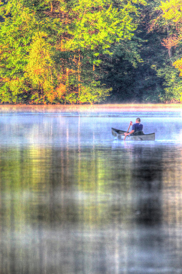 Canoe Photograph - Canoe On The Lake Vertical by Robert Goldwitz