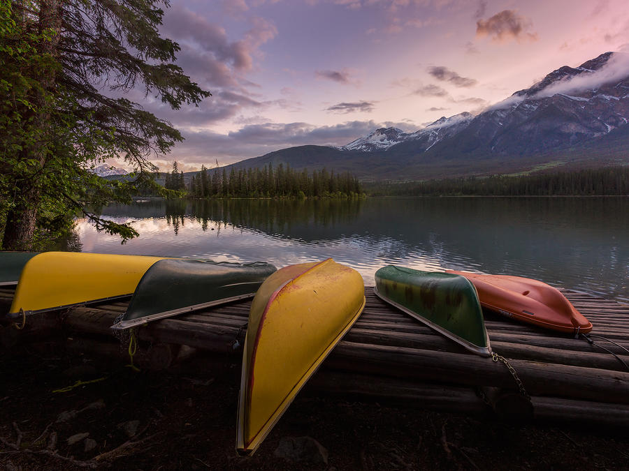 Landscape Photograph - Canoes At Pyramid Lake by Evgeny Chertov