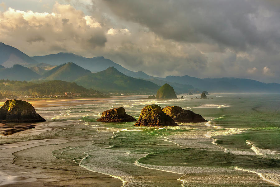 Canon Beach From Ecola State Park Photograph by Bob Pool