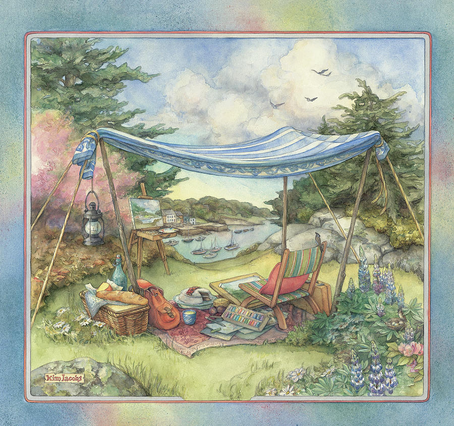 Nature Painting - Canopy Picnic by Kim Jacobs