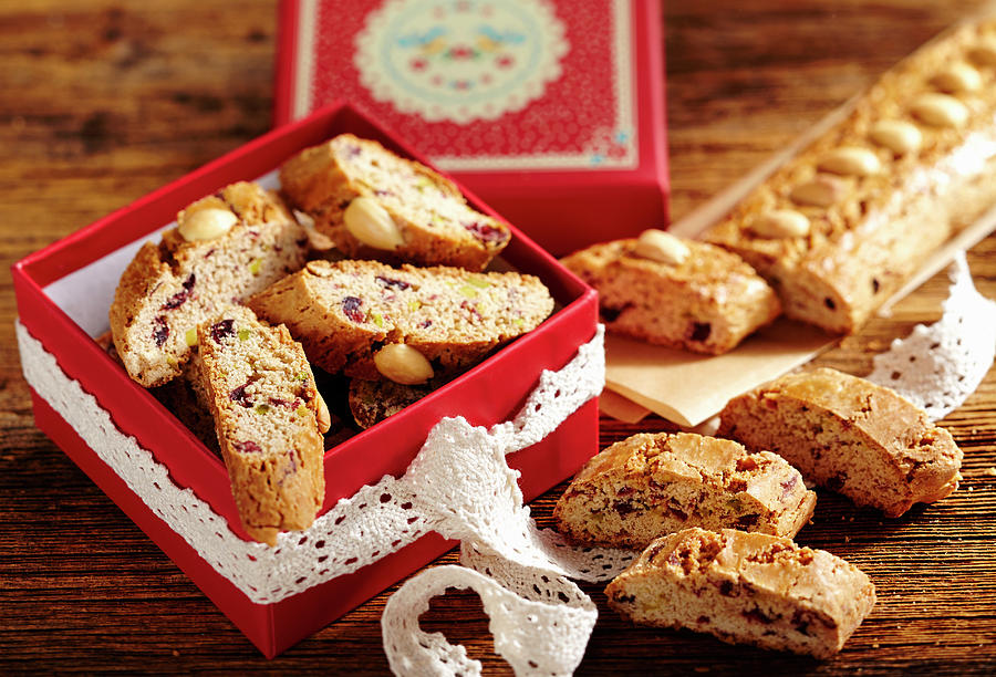 Cantuccini With Cranberries And Gingerbread Spice Photograph by Teubner Foodfoto