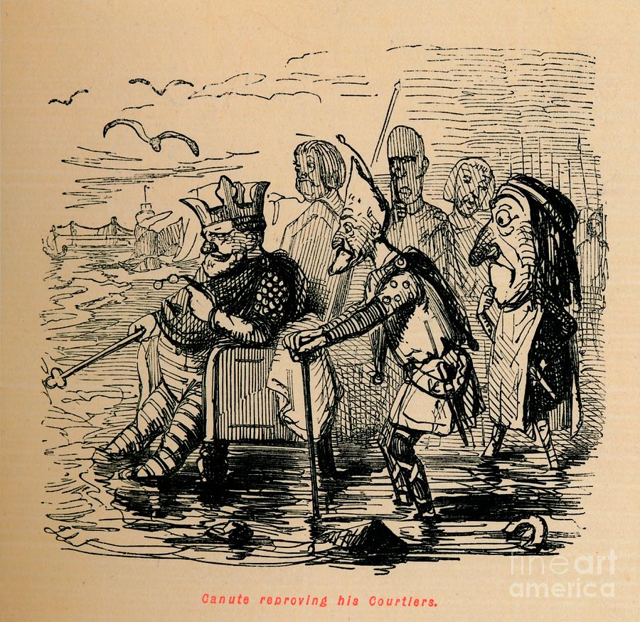Canute Reproving His Courtiers Circa Drawing by Print Collector