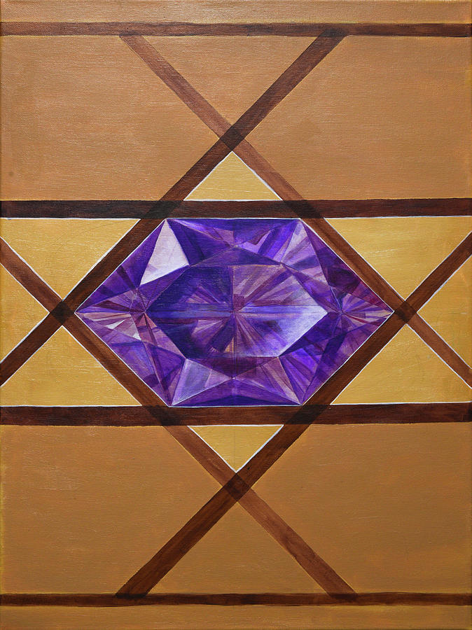 Precious Gem Digital Art - Canvas Purple by Rose Rambo