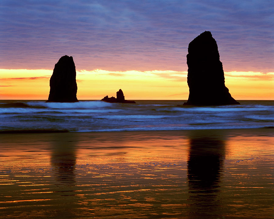 Cannon Beach Photograph - Canyon Beach Sunset, Cannon Beach, Oregon 02 - Color by Monte Nagler