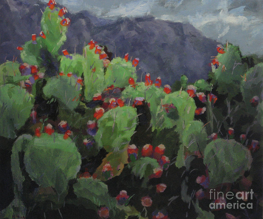 Contemporary Painting - Canyon Cactus by Hilton McLaurin Contemporary Painting - Canyon Cactus by Hilton McLaurin