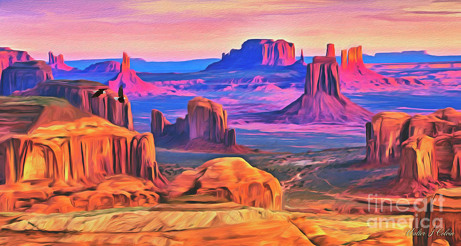 Canyon Land Digital Art by Walter Colvin