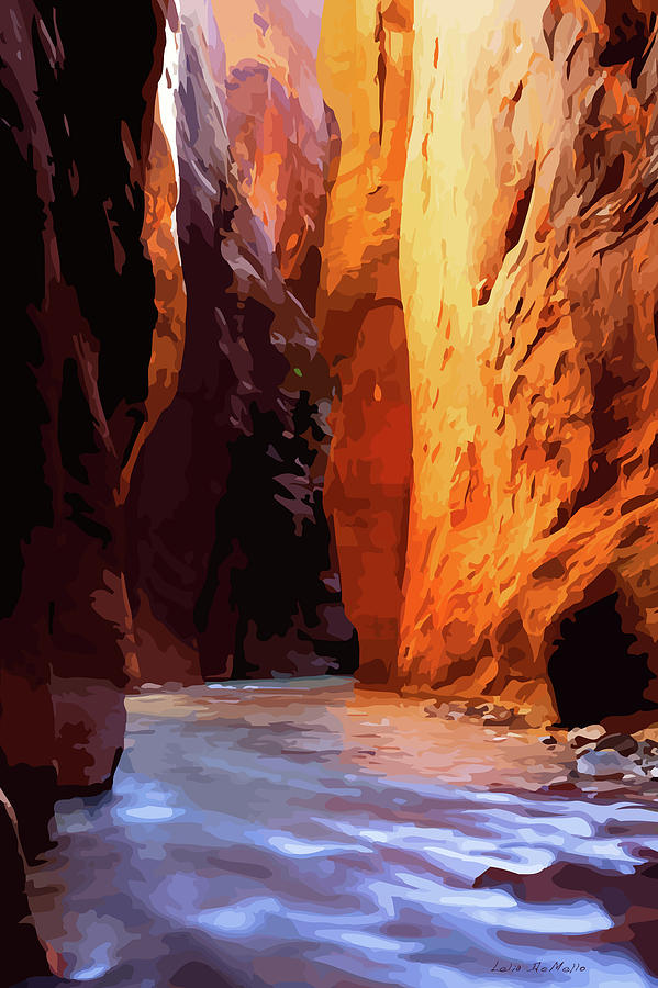 Canyon Painting by Lelia DeMello