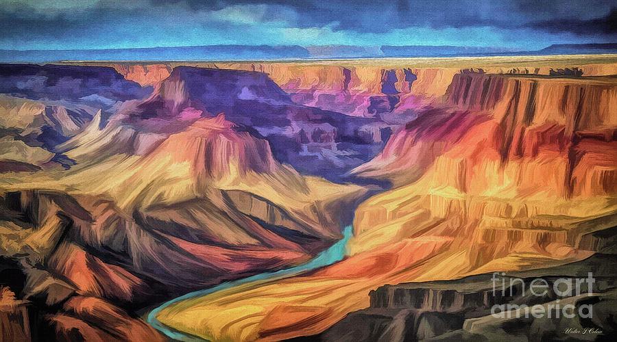 Canyon View Digital Art by Walter Colvin