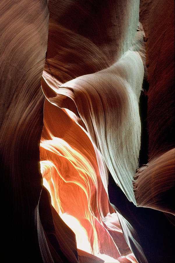 Canyon With Erosion Lines Illuminated Photograph by Medioimages/photodisc