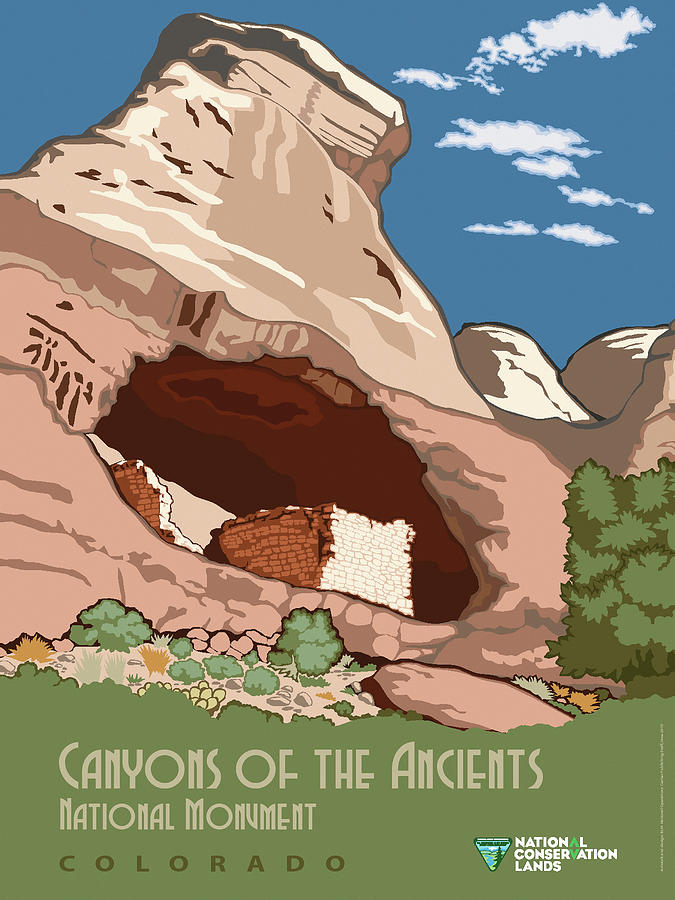 Canyons of the Ancients National Monument in Colorado Painting by Bureau of Land Management