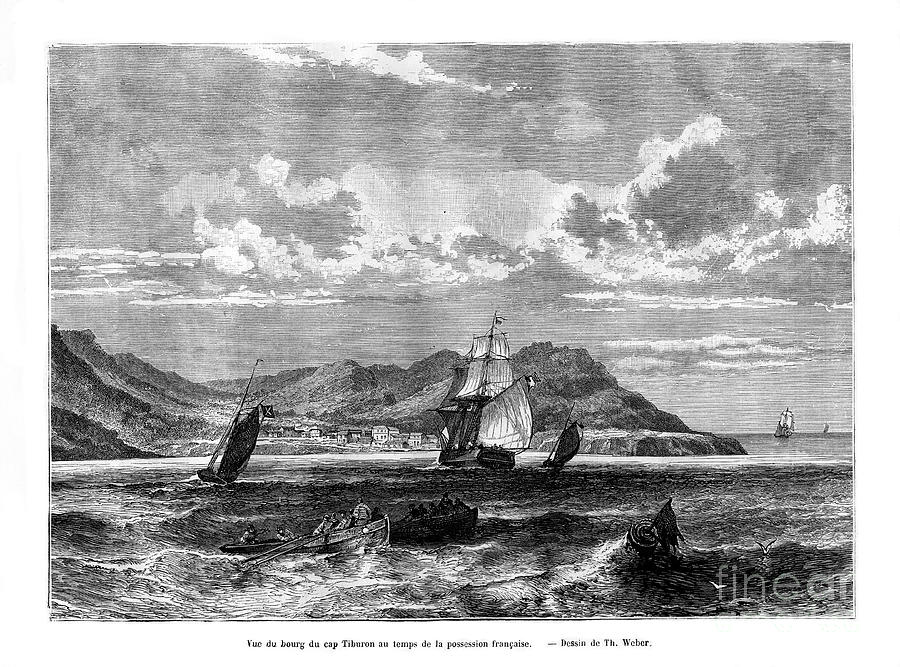 Cap Tiburon, Haiti, 19th Century Drawing by Print Collector