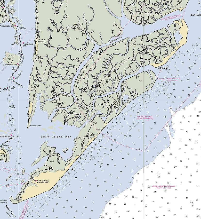 Cape Charles-virginia Nautical Chart Mixed Media by Bret Johnstad - Pixels