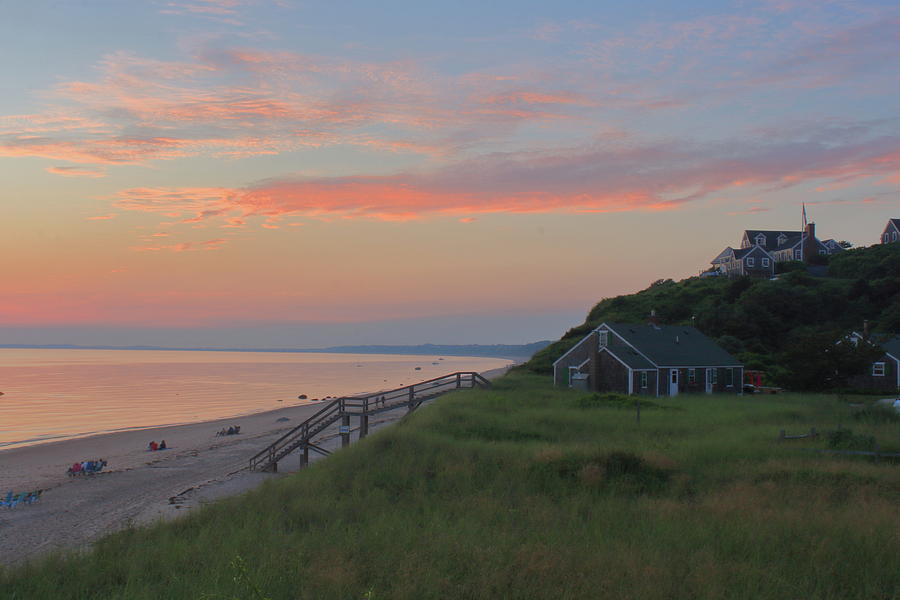 Cape Cod Bay Cottages And Sunset Great Hollow Photograph