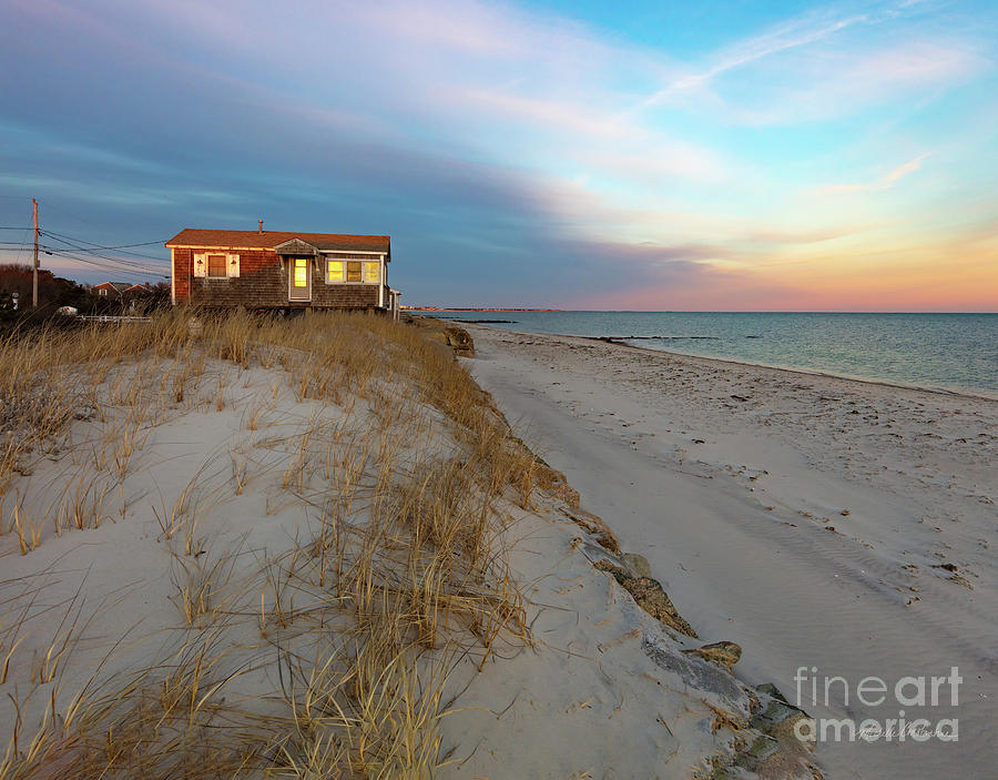 Cape Cod Beach House at Sunset Photograph by Michelle Constantine