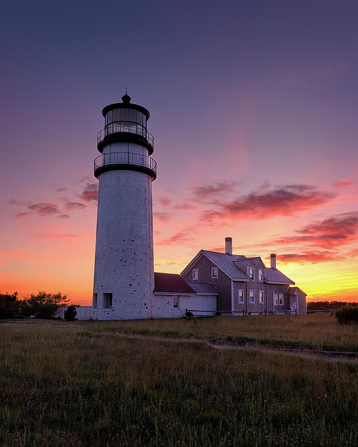 Lighthouse Photograph - Cape Cod Sunset - Vertical by Michael Blanchette Photography