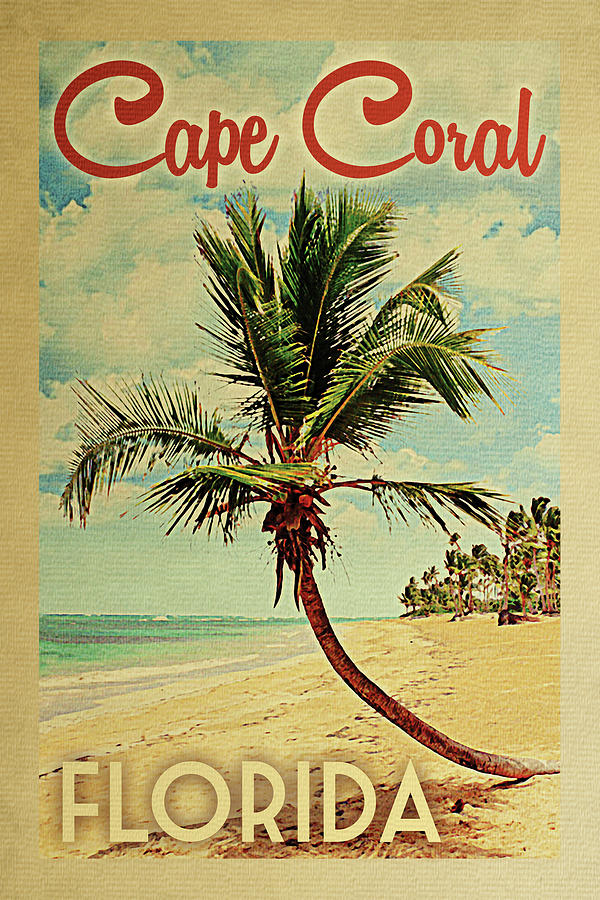 Cape Coral Digital Art - Cape Coral Florida Palm Tree by Flo Karp
