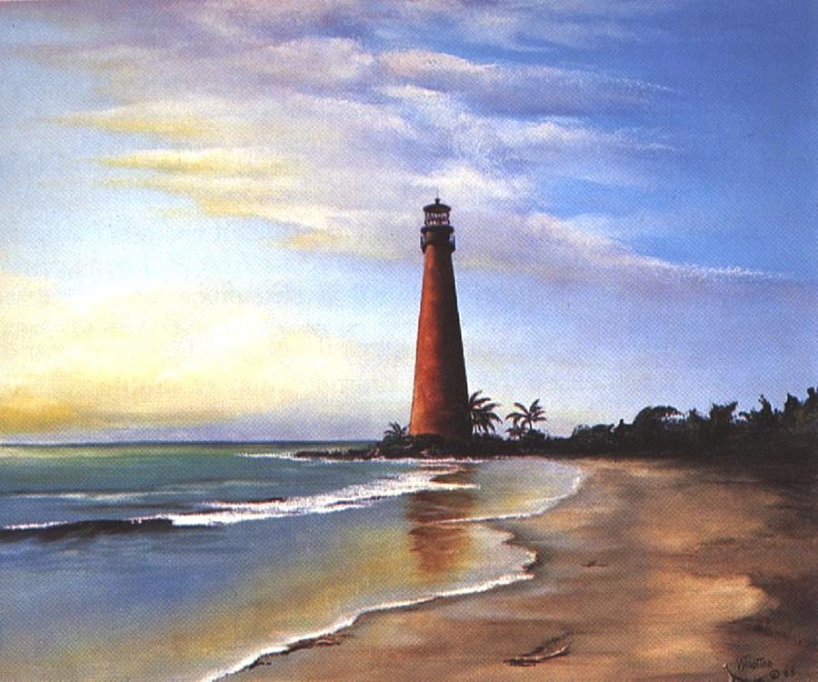 Cape Florida Lighthouse Painting by Teresa Trotter