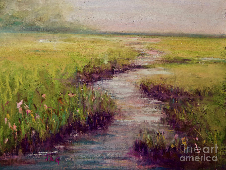 Cape May Marsh.raw Painting by Joyce Guariglia