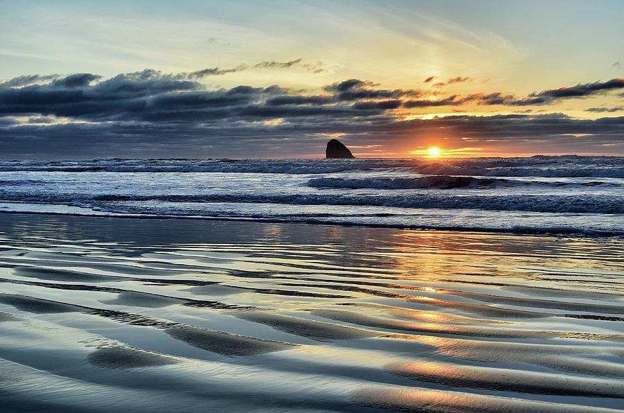 Cape Meares Sunset   Cape Meares   Oregon Photograph By Jack Andreasen