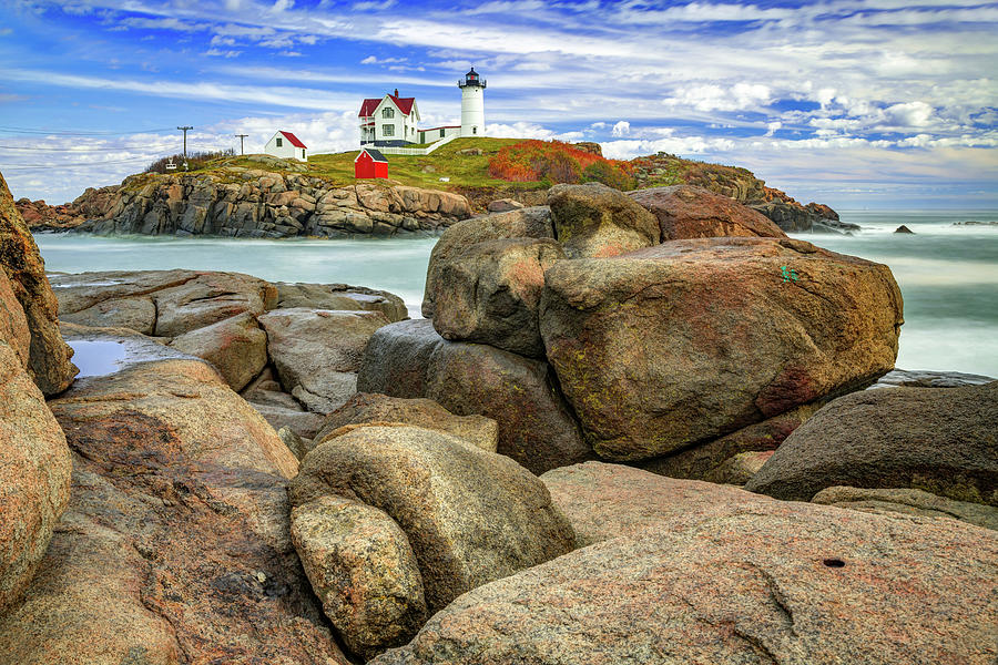 America Photograph - Cape Neddick Nubble Lighthouse - York Maine by Gregory Ballos