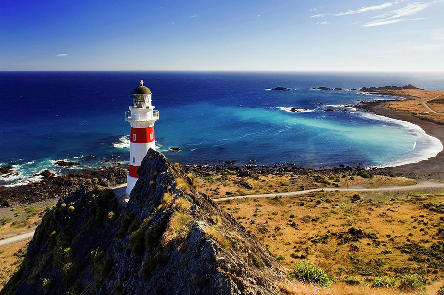 Cape Palliser Lighthouse, New Zealand Digital Art by Massimo Ripani