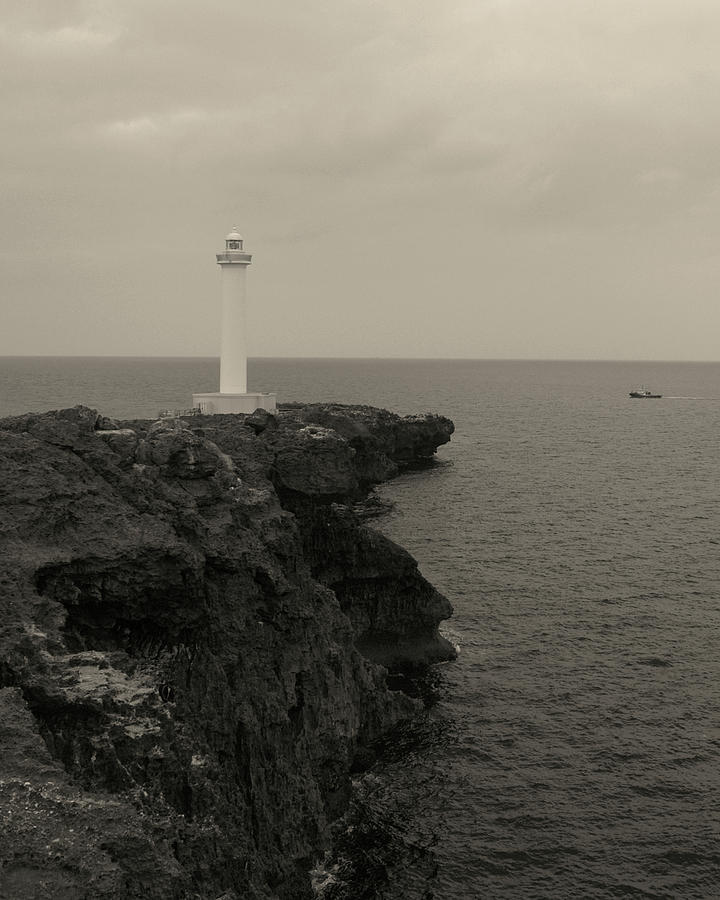 Cape Zanpa lighthouse Photograph by Eric Hafner