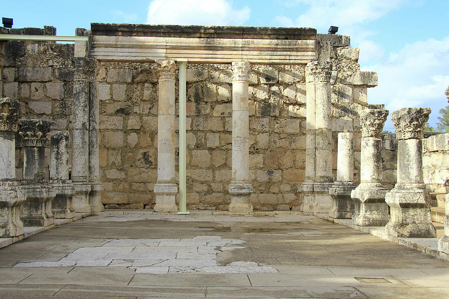 Capernaum, Israel - Synagogue Photograph by Richard Krebs
