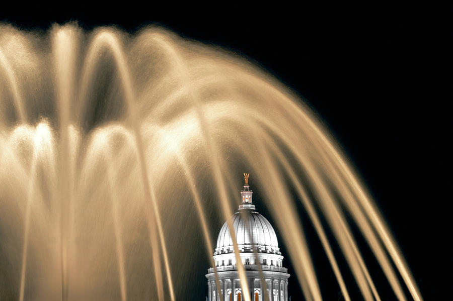 Capitol Fountain in Color Photograph by Todd Klassy